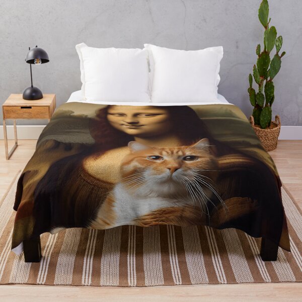Item preview, Mona Lisa With Orange Cat Funny Art designed and sold by RadiantFoxTees.