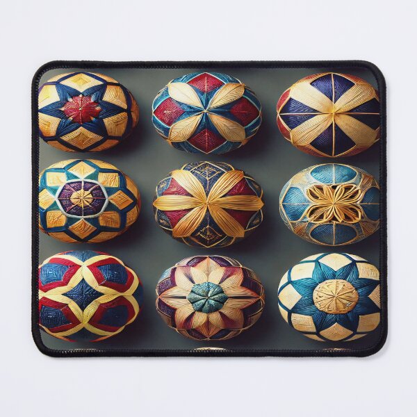 Item preview, Sanuki Kagari Temari Collection – Traditional Japanese Embroidery Art designed and sold by SakuraJapanArt.