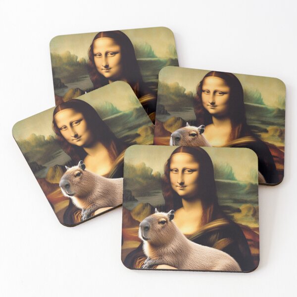 Item preview, Mona Lisa With Capybara Funny Art designed and sold by RadiantFoxTees.