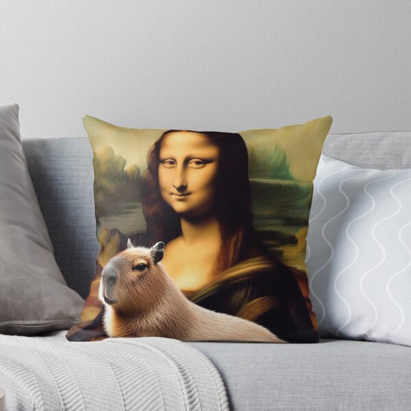 Item preview, Mona Lisa With Capybara Funny Art designed and sold by RadiantFoxTees.