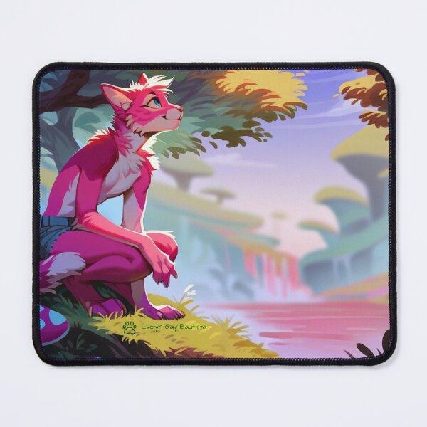 Item preview, Gorgeous Pink Furry at Mushroom Forest Lake designed and sold by Evelyns-Furries.