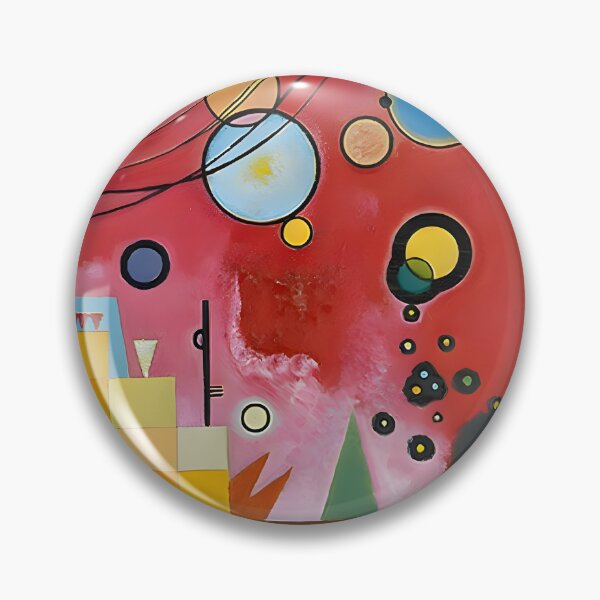 Item preview, Kandinsky Heavy Red 1924 abstract painting designed and sold by PixDezines.