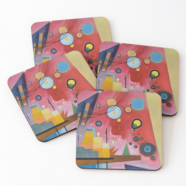 Item preview, Kandinsky Heavy Red 1924 abstract painting designed and sold by PixDezines.