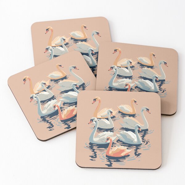 Item preview, Seven Swans A Swimming Cut-Out Stencil-Style 2 designed and sold by taiche.