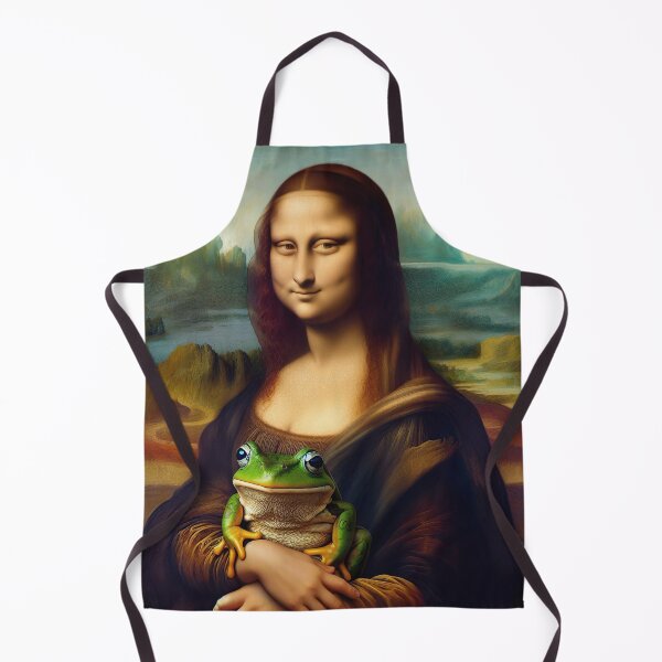 Item preview, Mona Lisa With Green Frog Funny Art designed and sold by RadiantFoxTees.