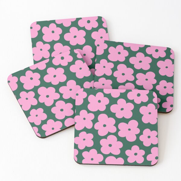 Item preview, Pink and Green Flower Pattern designed and sold by madewithlaura.