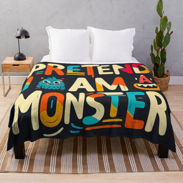 Item preview, Pretend I am a monster, typography designed and sold by maxmaj.
