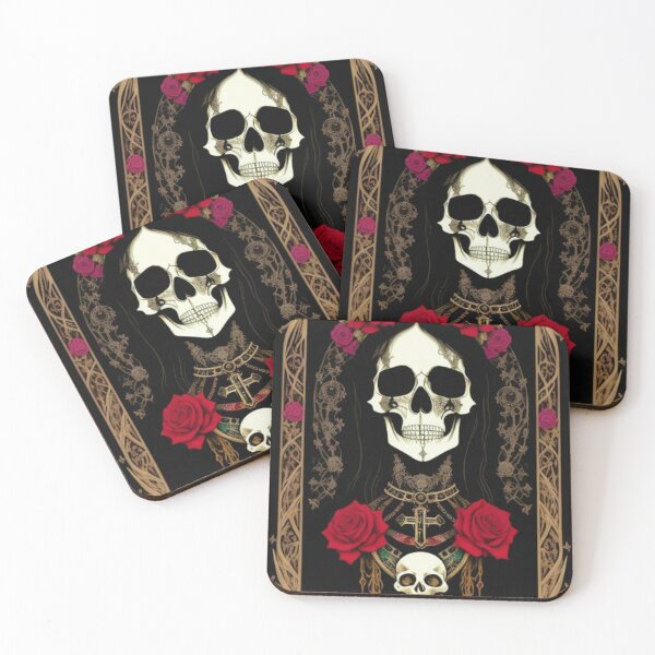Item preview, Gothic Skull Roses designed and sold by TheDarkWardrobe.