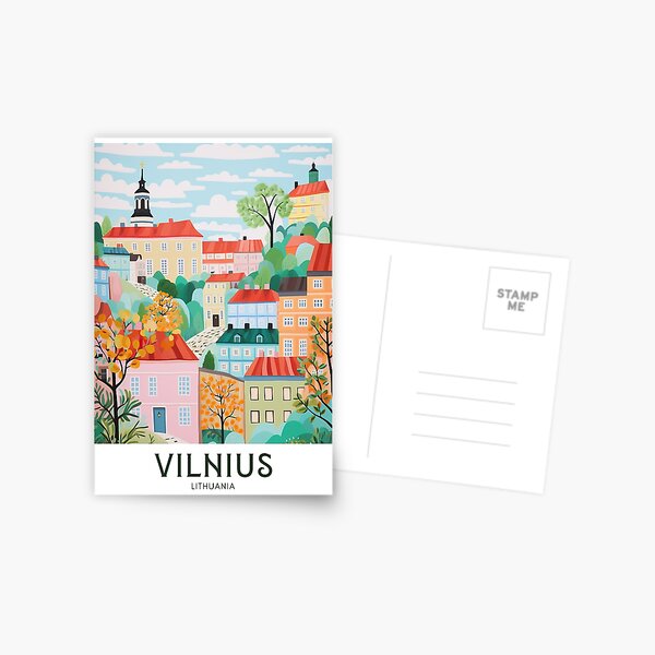 Item preview, Vilnius, Lithuania Travel Poster designed and sold by ArtHausPrint.