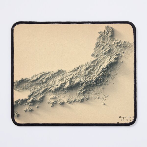 Item preview, Rio de Janeiro, Brazil, Shaded Relief Map 3D digitally-rendered designed and sold by ThinkAboutMaps.