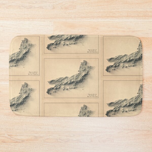 Item preview, Rio de Janeiro, Brazil, Shaded Relief Map 3D digitally-rendered designed and sold by ThinkAboutMaps.
