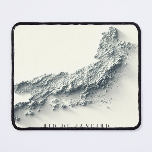 Item preview, Rio de Janeiro, Brazil, Shaded Relief Map 3D digitally-rendered designed and sold by ThinkAboutMaps.