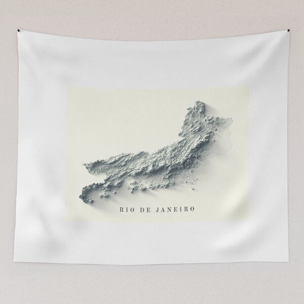 Item preview, Rio de Janeiro, Brazil, Shaded Relief Map 3D digitally-rendered designed and sold by ThinkAboutMaps.