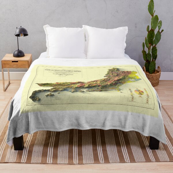 Item preview, 1955 Rio de Janeiro, Brazil, Shaded Relief Map 3D digitally-rendered designed and sold by ThinkAboutMaps.