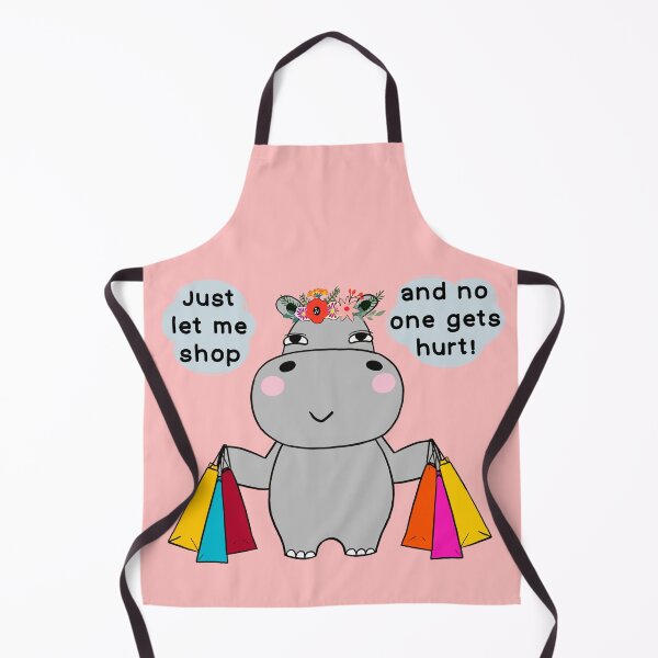 Item preview, Just let me shop and no one gets hurt! Ms. Hippo. designed and sold by IdinDesignShop.