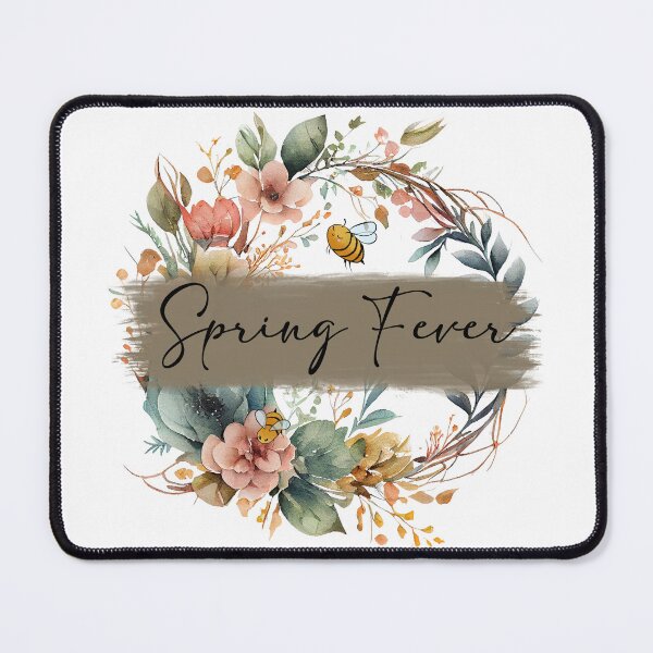 Item preview, Spring Fever Wreath - floral leafy watercolour wreath with bees for Springtime Decor designed and sold by Chestnut Falls Studio.