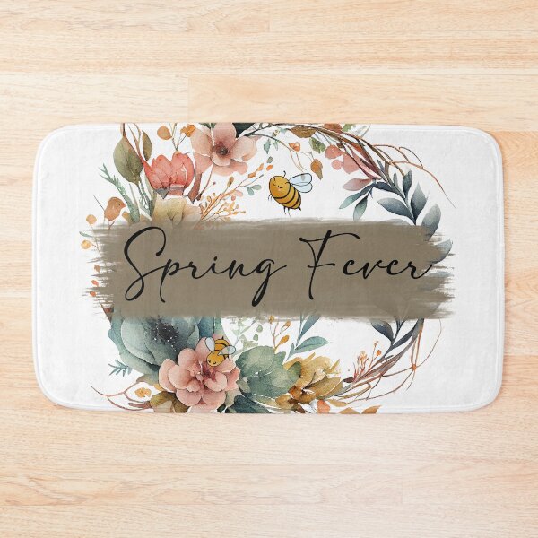 Item preview, Spring Fever Wreath - floral leafy watercolour wreath with bees for Springtime Decor designed and sold by Chestnut Falls Studio.