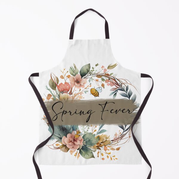 Item preview, Spring Fever Wreath - floral leafy watercolour wreath with bees for Springtime Decor designed and sold by Chestnut Falls Studio.