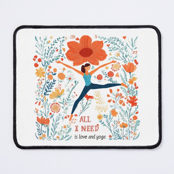 Item preview, ALL I NEED IS LOVE AND YOGA designed and sold by Nufauna.