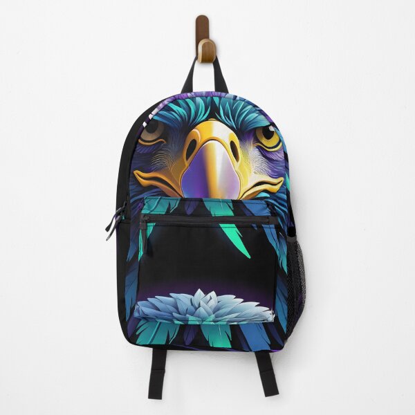 Item preview, Vibrant Neon Eagle Digital Art - Majestic Bird in Glowing Colors designed and sold by creativaimages.