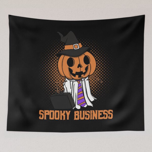 Item preview, Retro Funny Pumpkin Ghost Spooky Business Boosheet Boo Happy Halloween Spooky designed and sold by BBBLClo.
