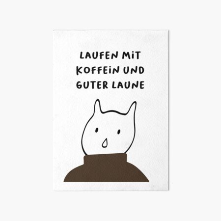 Artikel-Vorschau von Laufen mit Koffein und guter Laune | Schriftart im handschriftlichen Stil, designt und verkauft von RM-Journey.