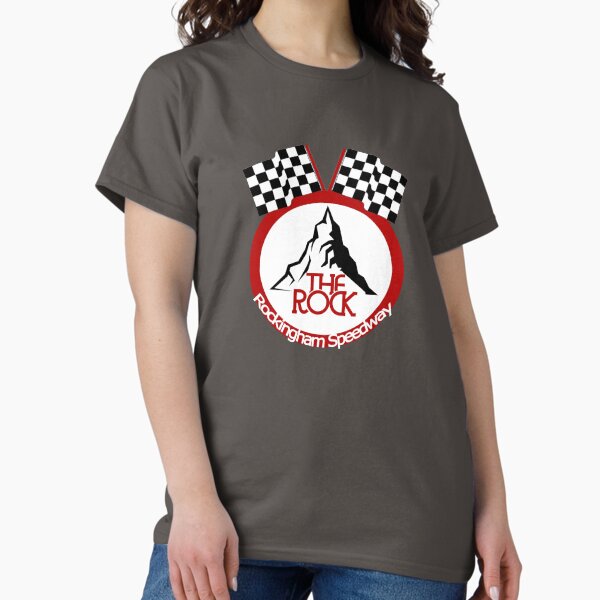 Vista previa del artículo con la obra «Autódromo de Rockingham, Carolina del Norte - The Rock», diseñado y vendido por TracksideTeesShop.