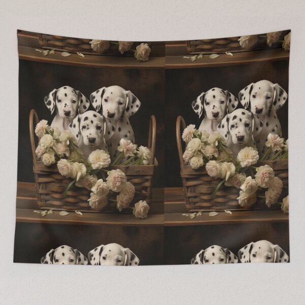 Item preview, Basket of Dalmatian Puppies designed and sold by Samuelsboro.