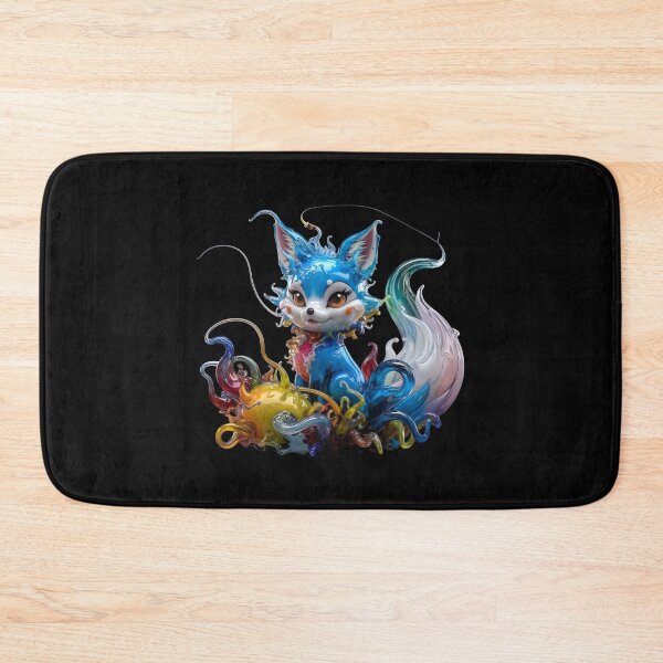 Item preview, Colorful Creature Resembling a Fox, with Large Eyes and Ears, and a Body that Appears designed and sold by macadolie.