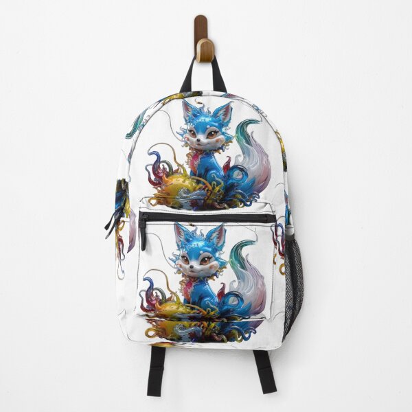 Item preview, Colorful Creature Resembling a Fox, with Large Eyes and Ears, and a Body that Appears designed and sold by macadolie.