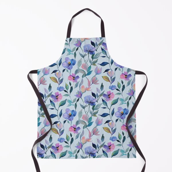 Item preview, Vibrant Blue and Pink Watercolor Floral Seamless Patter designed and sold by KennySeamless.