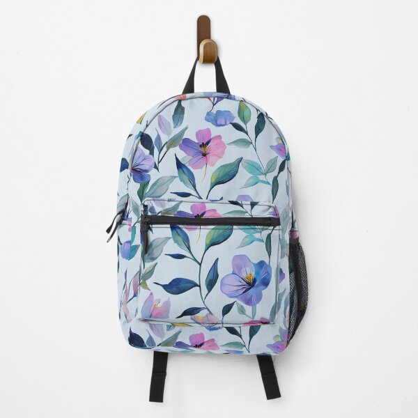 Item preview, Vibrant Blue and Pink Watercolor Floral Seamless Patter designed and sold by KennySeamless.