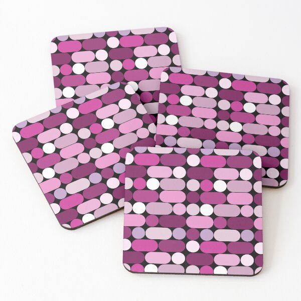 Item preview, Geometric pink dots and dashes designed and sold by Jack-and-Winnie.