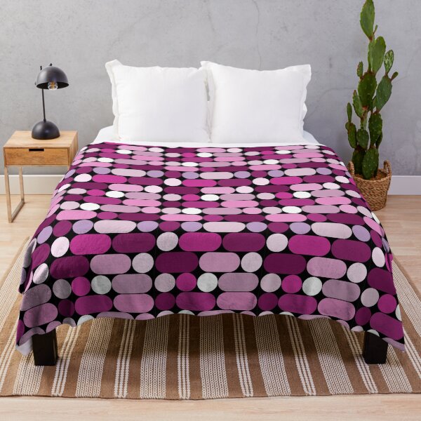 Item preview, Geometric pink dots and dashes designed and sold by Jack-and-Winnie.