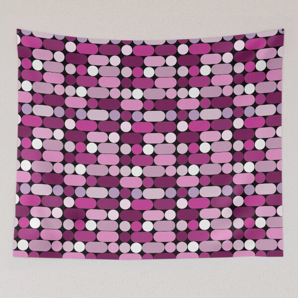 Item preview, Geometric pink dots and dashes designed and sold by Jack-and-Winnie.