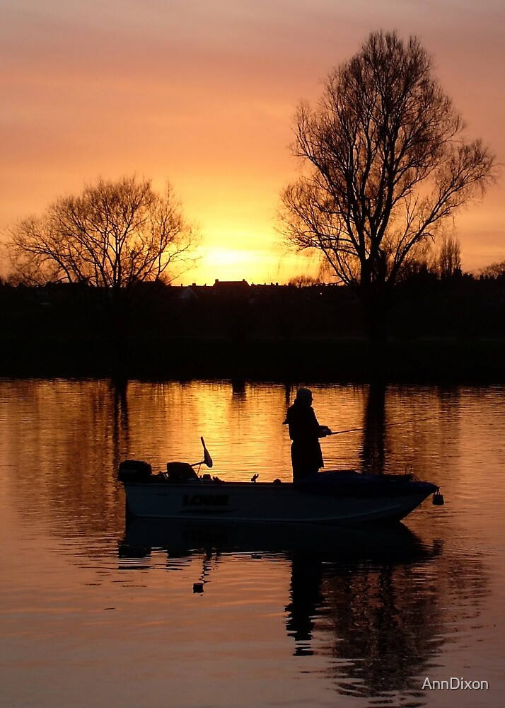 "Fishing on the River Dee in Chester England" by AnnDixon | Redbubble