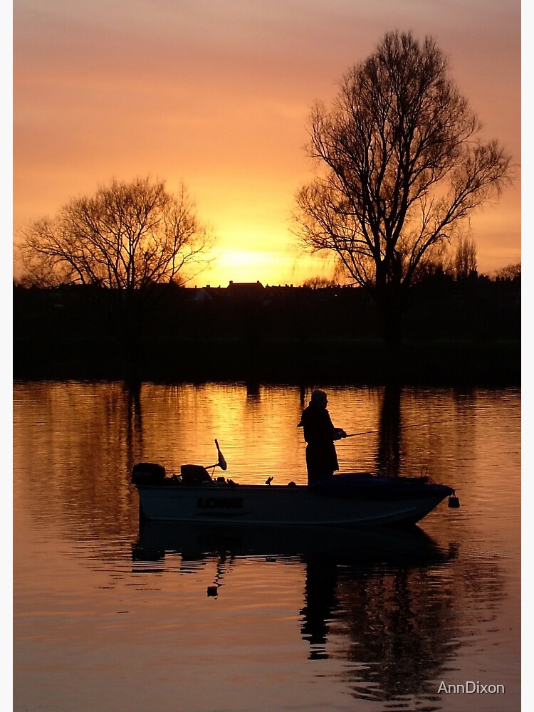 "Fishing on the River Dee in Chester England" Poster by AnnDixon
