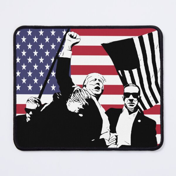 Item preview, Iconic Trump Picture on American Flag My President 2024 designed and sold by PerkyParakeet.