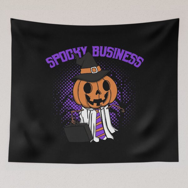 Item preview, Retro Funny Pumpkin Ghost Spooky Business Boosheet Boo Happy Halloween Spooky designed and sold by BBBLClo.