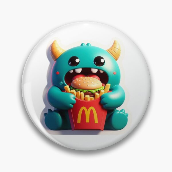 Item preview, Cute monster eating fast food designed and sold by PaulaDigitalArt.