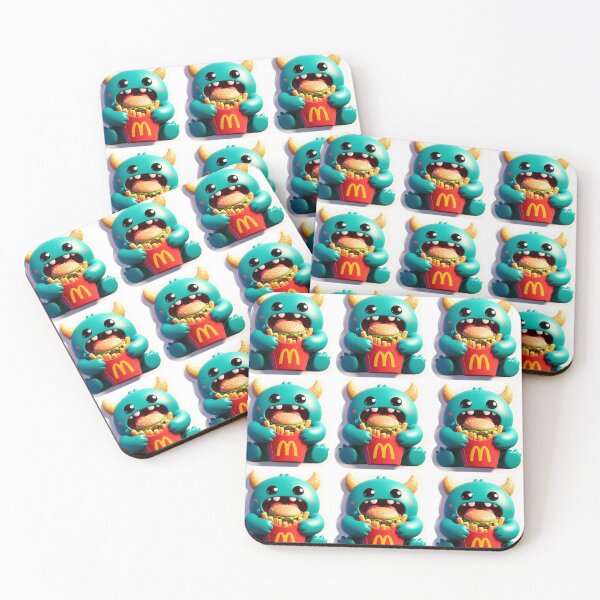 Item preview, Cute monster eating fast food designed and sold by PaulaDigitalArt.