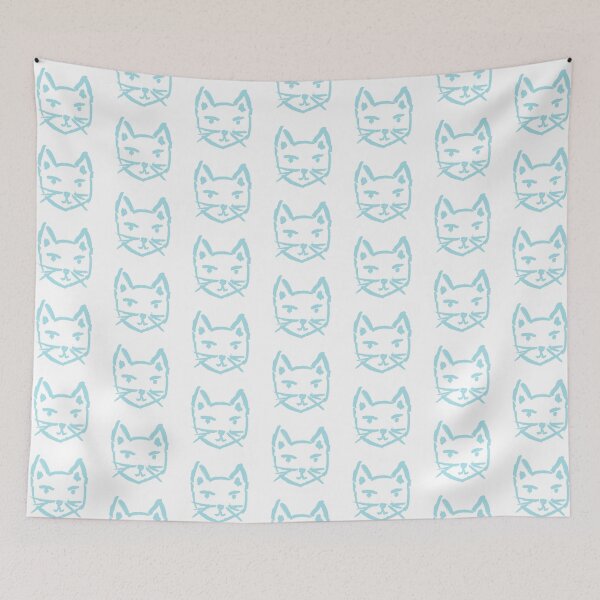 Item preview, Pleased Kitty Turquoise designed and sold by MagentaTwilight.