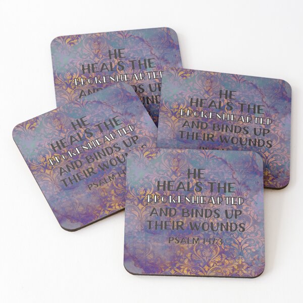 Item preview, He heals the brokenhearted and binds up their wounds designed and sold by JLZS.