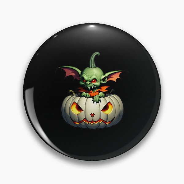 Item preview, Mischievous Goblin in Pumpkin designed and sold by WitMeme.