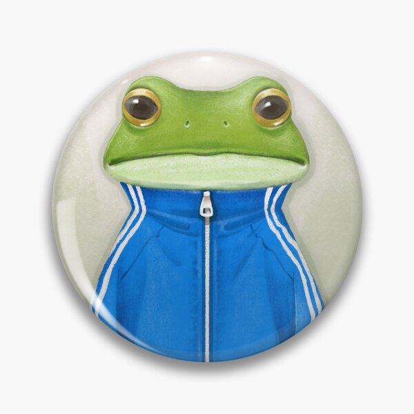 Item preview, Portrait of Frog in Blue Jacket designed and sold by JayKellyIllust.