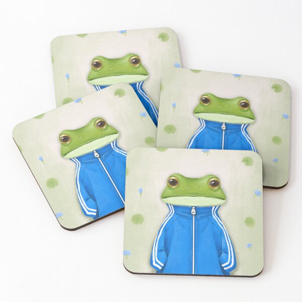Item preview, Portrait of Frog in Blue Jacket designed and sold by JayKellyIllust.