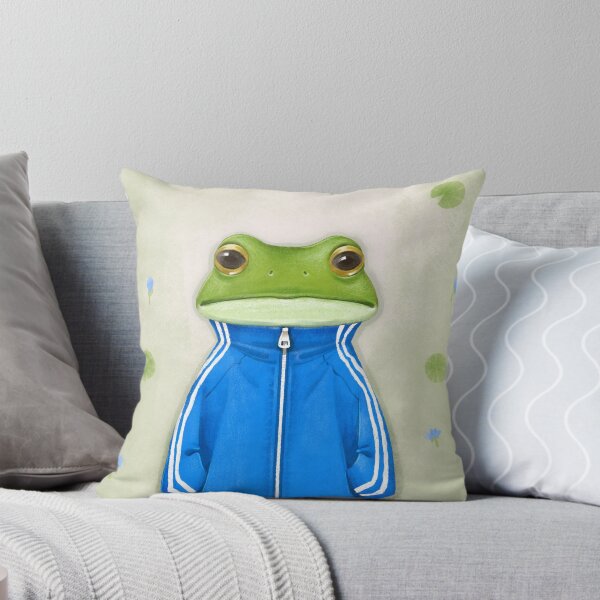 Item preview, Portrait of Frog in Blue Jacket designed and sold by JayKellyIllust.