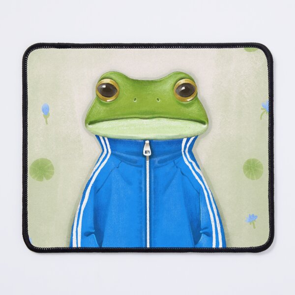 Item preview, Portrait of Frog in Blue Jacket designed and sold by JayKellyIllust.