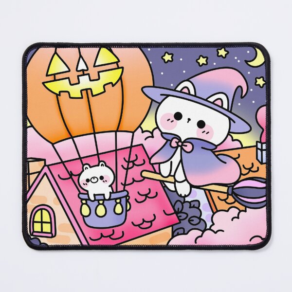Item preview, Witch Cat Halloween Night, Kawaii Aesthetic Kitten designed and sold by millistudio.