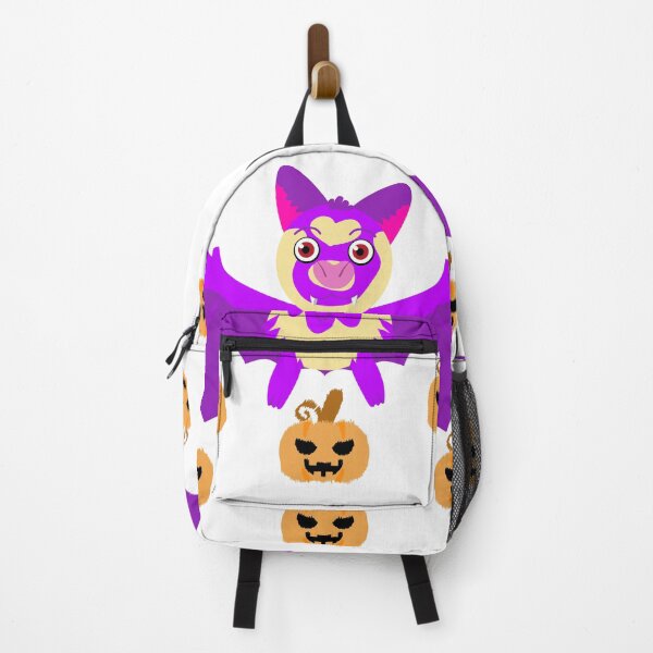 Item preview, Cute little purple bat and pumpkin monster, cute cheerful, happy Halloween designed and sold by Chic6395Saby.